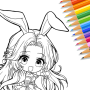 icon Cute Drawing : Anime Color Fan для Samsung Galaxy S6 Active