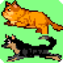 icon Cat and Dog Run on Screen