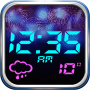 icon Fireworks Weather Clock Widget