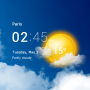 icon Transparent clock and weather для Samsung Galaxy J1 Ace Neo