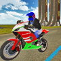 icon Bike rider vs cop car city police chase game